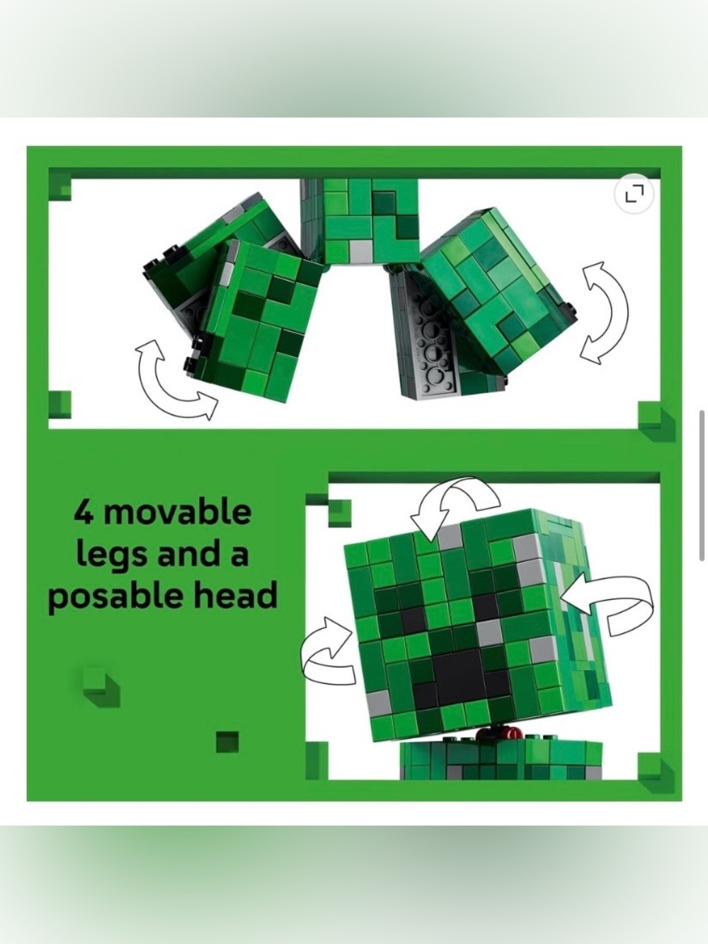 LEGO Minecraft Large Posable Creeper Figure New In Box - Picture 4 of 10